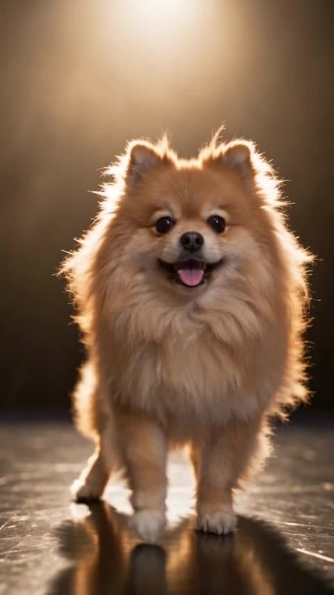 강아지 안무 영상의 한 장면
